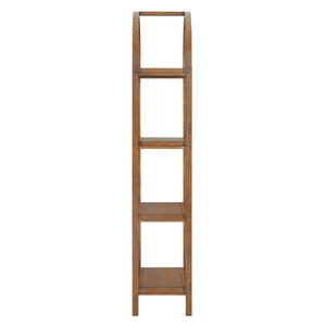 Modway Furniture Vexley 72 Inch Arched Bookshelf - Sculptural Pine Display Unit for Modern Living Spaces and Decor Walnut EEI-7318-WAL