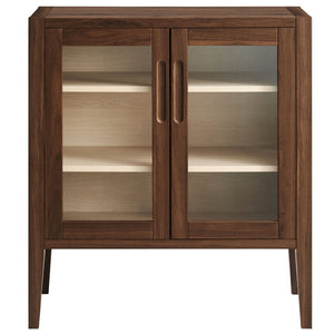 Modway Furniture Nell 36" Mid-Century Accent Cabinet - Versatile Storage & Display Solution for Stylish Interiors EEI-7321-WAL-ASH