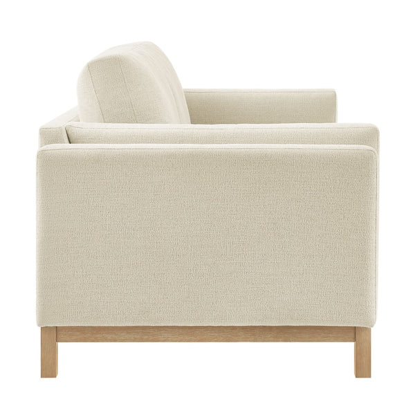 Modway Furniture Roscoe 81-Inch Fabric Sofa by Modway - Luxurious Mélange Chenille for Ultimate Comfort and Style Ivory EEI-7327-IVO