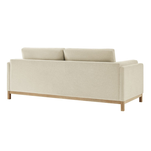 Modway Furniture Roscoe 81-Inch Fabric Sofa by Modway - Luxurious Mélange Chenille for Ultimate Comfort and Style Ivory EEI-7327-IVO