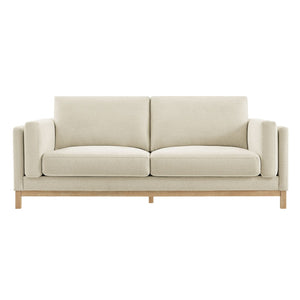 Modway Furniture Roscoe 81-Inch Fabric Sofa by Modway - Luxurious Mélange Chenille for Ultimate Comfort and Style Ivory EEI-7327-IVO