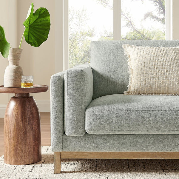 Modway Furniture Roscoe 81-Inch Fabric Sofa by Modway - Luxurious Mélange Chenille for Ultimate Comfort and Style Mist EEI-7327-MST