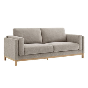 Modway Furniture Roscoe 81-Inch Fabric Sofa by Modway - Luxurious Mélange Chenille for Ultimate Comfort and Style Pewter EEI-7327-PEW