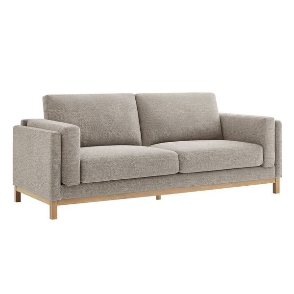 Modway Furniture Roscoe 81-Inch Fabric Sofa by Modway - Luxurious Mélange Chenille for Ultimate Comfort and Style Pewter EEI-7327-PEW