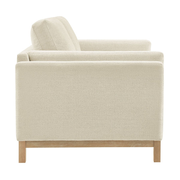 Modway Furniture Roscoe 63-Inch Fabric Loveseat – Timeless American-Style Seating for Modern and Classic Interiors Ivory EEI-7328-IVO