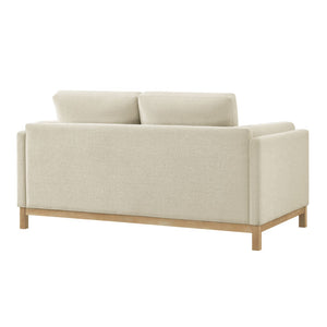 Modway Furniture Roscoe 63-Inch Fabric Loveseat – Timeless American-Style Seating for Modern and Classic Interiors Ivory EEI-7328-IVO