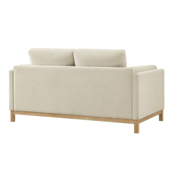 Modway Furniture Roscoe 63-Inch Fabric Loveseat – Timeless American-Style Seating for Modern and Classic Interiors Ivory EEI-7328-IVO