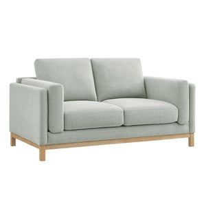 Modway Furniture Roscoe 63-Inch Fabric Loveseat – Timeless American-Style Seating for Modern and Classic Interiors Mist EEI-7328-MST