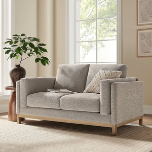 Modway Furniture Roscoe 63-Inch Fabric Loveseat – Timeless American-Style Seating for Modern and Classic Interiors Pewter EEI-7328-PEW