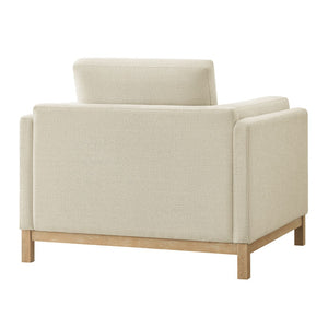 Modway Furniture Roscoe Fabric Armchair - Plush Comfort and Elegant Design for Modern or Traditional Spaces Ivory EEI-7329-IVO