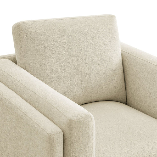 Modway Furniture Roscoe Fabric Armchair - Plush Comfort and Elegant Design for Modern or Traditional Spaces Ivory EEI-7329-IVO