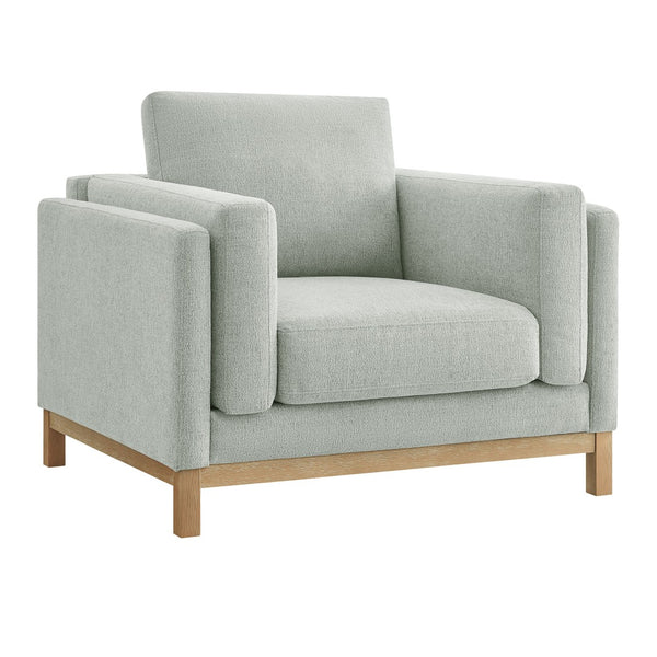 Modway Furniture Roscoe Fabric Armchair - Plush Comfort and Elegant Design for Modern or Traditional Spaces Mist EEI-7329-MST