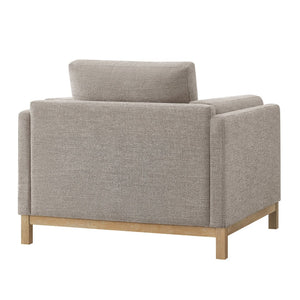 Modway Furniture Roscoe Fabric Armchair - Plush Comfort and Elegant Design for Modern or Traditional Spaces Pewter EEI-7329-PEW