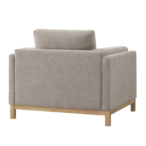 Modway Furniture Roscoe Fabric Armchair - Plush Comfort and Elegant Design for Modern or Traditional Spaces Pewter EEI-7329-PEW