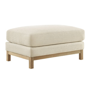 Modway Furniture Roscoe Fabric Ottoman - Plush Rectangular Design with Durable Chenille Upholstery for Comfort & Style Ivory EEI-7330-IVO