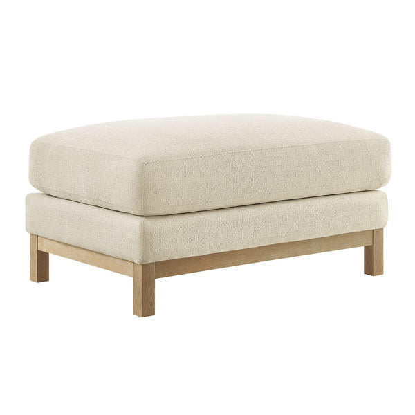Modway Furniture Roscoe Fabric Ottoman - Plush Rectangular Design with Durable Chenille Upholstery for Comfort & Style Ivory EEI-7330-IVO
