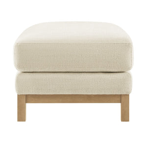 Modway Furniture Roscoe Fabric Ottoman - Plush Rectangular Design with Durable Chenille Upholstery for Comfort & Style Ivory EEI-7330-IVO