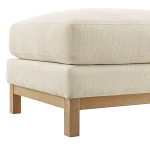 Modway Furniture Roscoe Fabric Ottoman - Plush Rectangular Design with Durable Chenille Upholstery for Comfort & Style Ivory EEI-7330-IVO