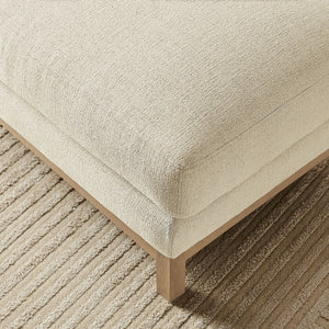 Modway Furniture Roscoe Fabric Ottoman - Plush Rectangular Design with Durable Chenille Upholstery for Comfort & Style Ivory EEI-7330-IVO