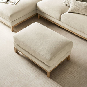 Modway Furniture Roscoe Fabric Ottoman - Plush Rectangular Design with Durable Chenille Upholstery for Comfort & Style Ivory EEI-7330-IVO