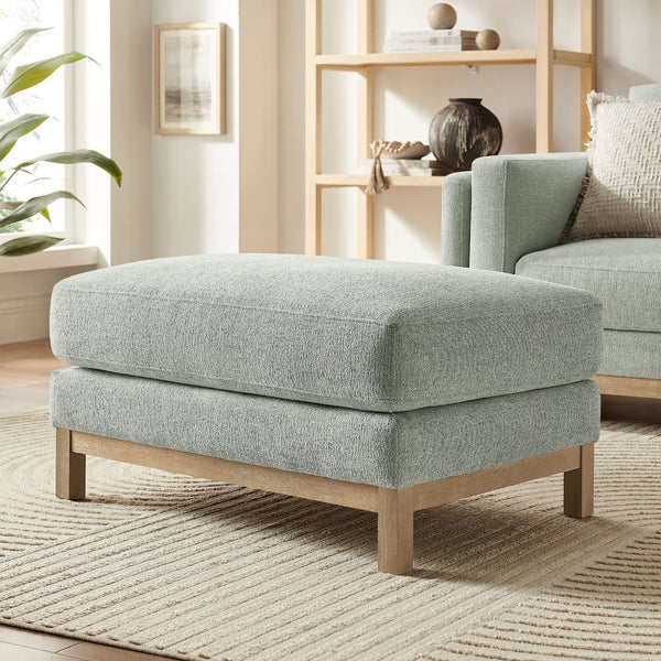 Modway Furniture Roscoe Fabric Ottoman - Plush Rectangular Design with Durable Chenille Upholstery for Comfort & Style Mist EEI-7330-MST