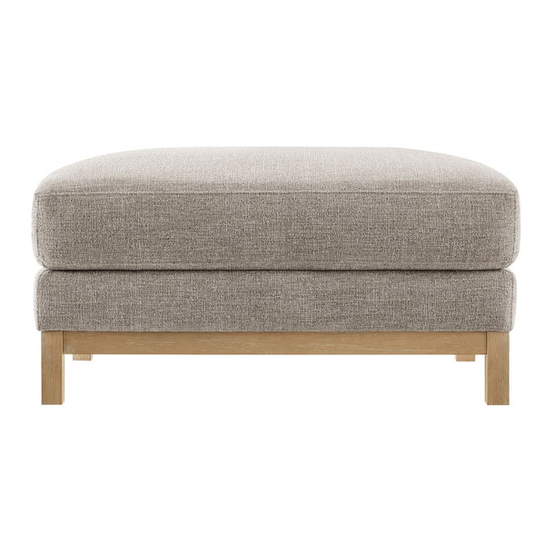 Modway Furniture Roscoe Fabric Ottoman - Plush Rectangular Design with Durable Chenille Upholstery for Comfort & Style Pewter EEI-7330-PEW