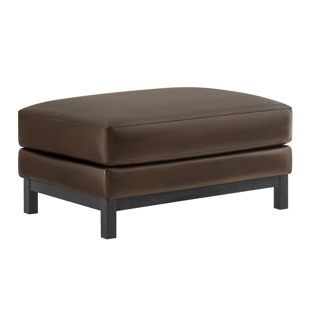 Modway Furniture Roscoe Vegan Leather Ottoman - Stylish Versatile Seating and Footstool for Modern or Classic Décor Espresso EEI-7338-ESP