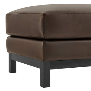 Modway Furniture Roscoe Vegan Leather Ottoman - Stylish Versatile Seating and Footstool for Modern or Classic Décor Espresso EEI-7338-ESP