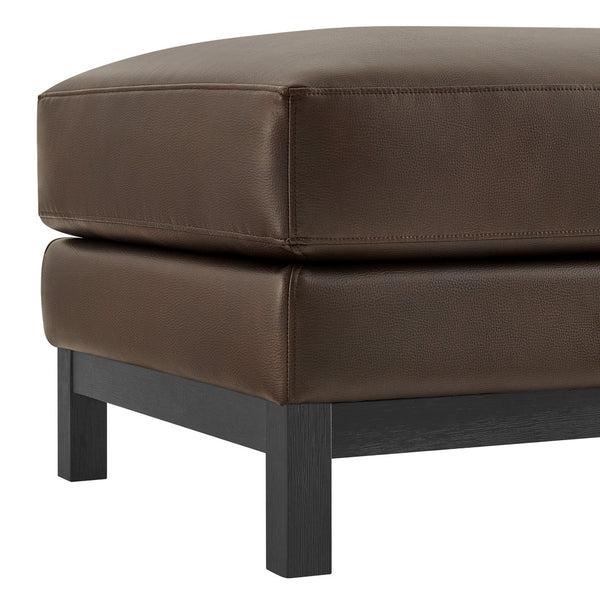 Modway Furniture Roscoe Vegan Leather Ottoman - Stylish Versatile Seating and Footstool for Modern or Classic Décor Espresso EEI-7338-ESP