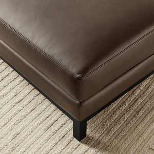 Modway Furniture Roscoe Vegan Leather Ottoman - Stylish Versatile Seating and Footstool for Modern or Classic Décor Espresso EEI-7338-ESP