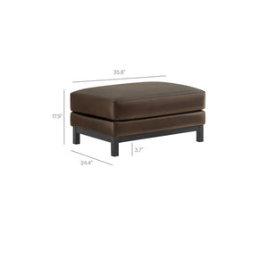 Modway Furniture Roscoe Vegan Leather Ottoman - Stylish Versatile Seating and Footstool for Modern or Classic Décor Espresso EEI-7338-ESP