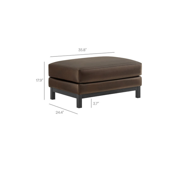 Modway Furniture Roscoe Vegan Leather Ottoman - Stylish Versatile Seating and Footstool for Modern or Classic Décor Espresso EEI-7338-ESP