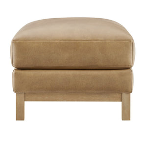 Modway Furniture Roscoe Vegan Leather Ottoman - Stylish Versatile Seating and Footstool for Modern or Classic Décor Toast EEI-7338-TST