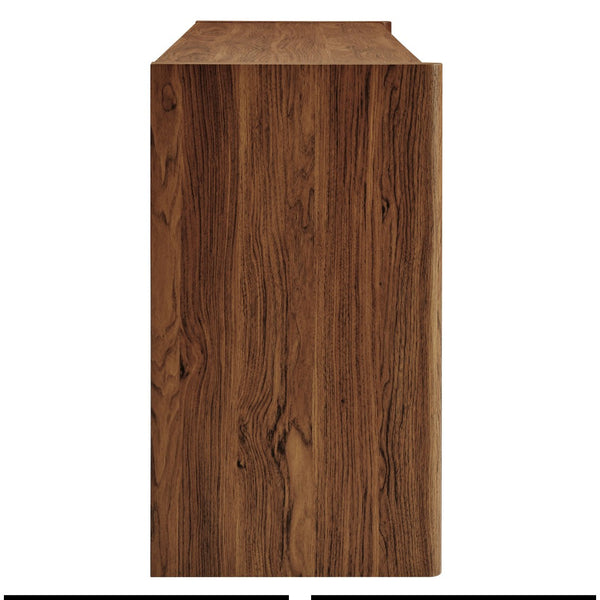 Modway Furniture Emric Wave Sideboard - 66" Contemporary 4-Door Storage Solution for Dining & Living Spaces EEI-7346-WAL