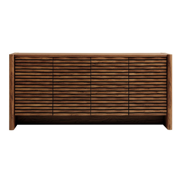 Modway Furniture Emric Wave Sideboard - 66" Contemporary 4-Door Storage Solution for Dining & Living Spaces EEI-7346-WAL