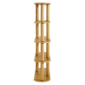 Modway Furniture Arcus 4-Tier Oval Wood Bookshelf – Elegant Oak Design for Stylish Storage in Any Room, 60" Tall EEI-7347-OAK