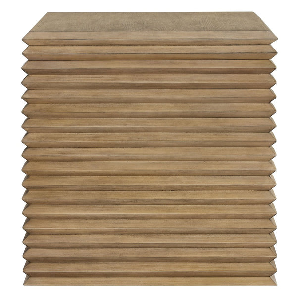 Modway Furniture Canto 24" Square Stacked Design End Table - Elegant Weathered Oak Accent for Modern Living Spaces EEI-7349-WOA