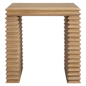 Modway Furniture Canto 24" Square Stacked Design End Table - Elegant Weathered Oak Accent for Modern Living Spaces EEI-7349-WOA