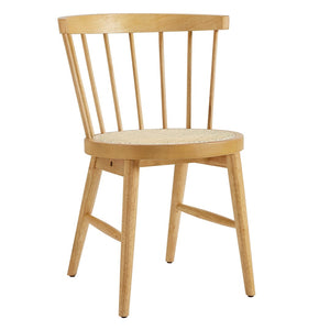 Modway Furniture Lykke Curved Spindle Back Dining Chairs Set of 2 - Modern Farmhouse Style for Comfort and Durability Natural EEI-7350-NAT