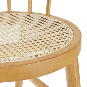 Modway Furniture Lykke Curved Spindle Back Dining Chairs Set of 2 - Modern Farmhouse Style for Comfort and Durability Natural EEI-7350-NAT