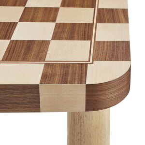 Modway Furniture Oscar 36 Inch Square Checkered Dining Table - Vintage-Inspired Design for Stylish Dining Spaces Oak and Walnut EEI-7351-OWC
