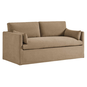 Modway Furniture Wellfleet Modway Slipcovered Loveseat with Down Blend Cushions and Tailored Piping Almond EEI-7356-ALM