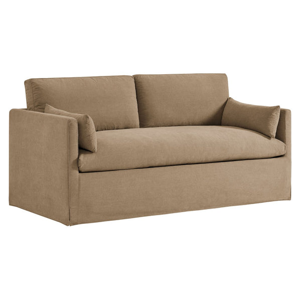 Modway Furniture Wellfleet Modway Slipcovered Loveseat with Down Blend Cushions and Tailored Piping Almond EEI-7356-ALM