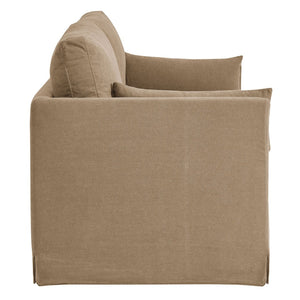Modway Furniture Wellfleet Modway Slipcovered Loveseat with Down Blend Cushions and Tailored Piping Almond EEI-7356-ALM