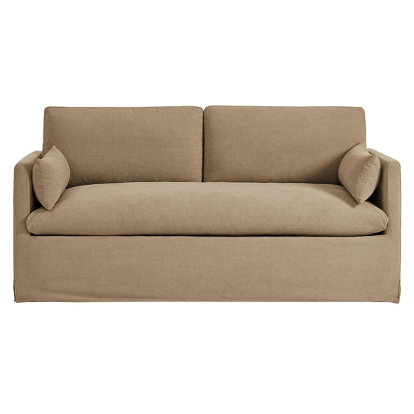 Modway Furniture Wellfleet Modway Slipcovered Loveseat with Down Blend Cushions and Tailored Piping Almond EEI-7356-ALM