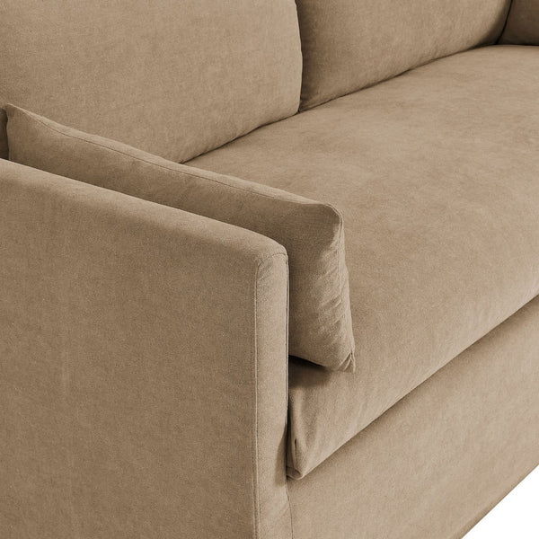 Modway Furniture Wellfleet Modway Slipcovered Loveseat with Down Blend Cushions and Tailored Piping Almond EEI-7356-ALM