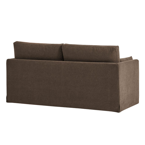 Modway Furniture Wellfleet Modway Slipcovered Loveseat with Down Blend Cushions and Tailored Piping Cocoa EEI-7356-COA