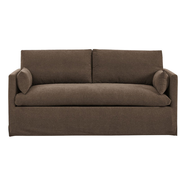 Modway Furniture Wellfleet Modway Slipcovered Loveseat with Down Blend Cushions and Tailored Piping Cocoa EEI-7356-COA