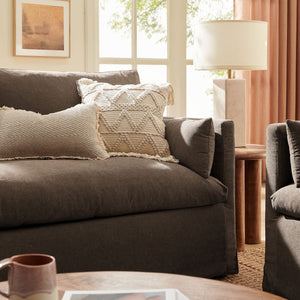 Modway Furniture Wellfleet Modway Slipcovered Loveseat with Down Blend Cushions and Tailored Piping Cocoa EEI-7356-COA