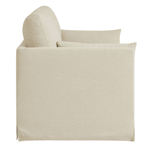 Modway Furniture Wellfleet Modway Slipcovered Loveseat with Down Blend Cushions and Tailored Piping Linen EEI-7356-LIN